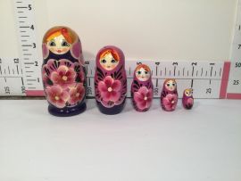  5 pc. Russian nesting doll small-Purple
