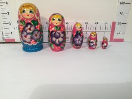 Russian nesting doll pink and blue mix