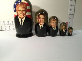 Russian nesting doll 5 pc Trump