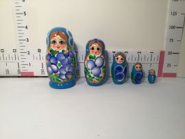 Russian nesting doll blue mix