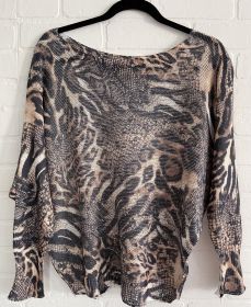 Animal print sweater/top