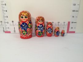  5 pc. Russian nesting doll small-Pink